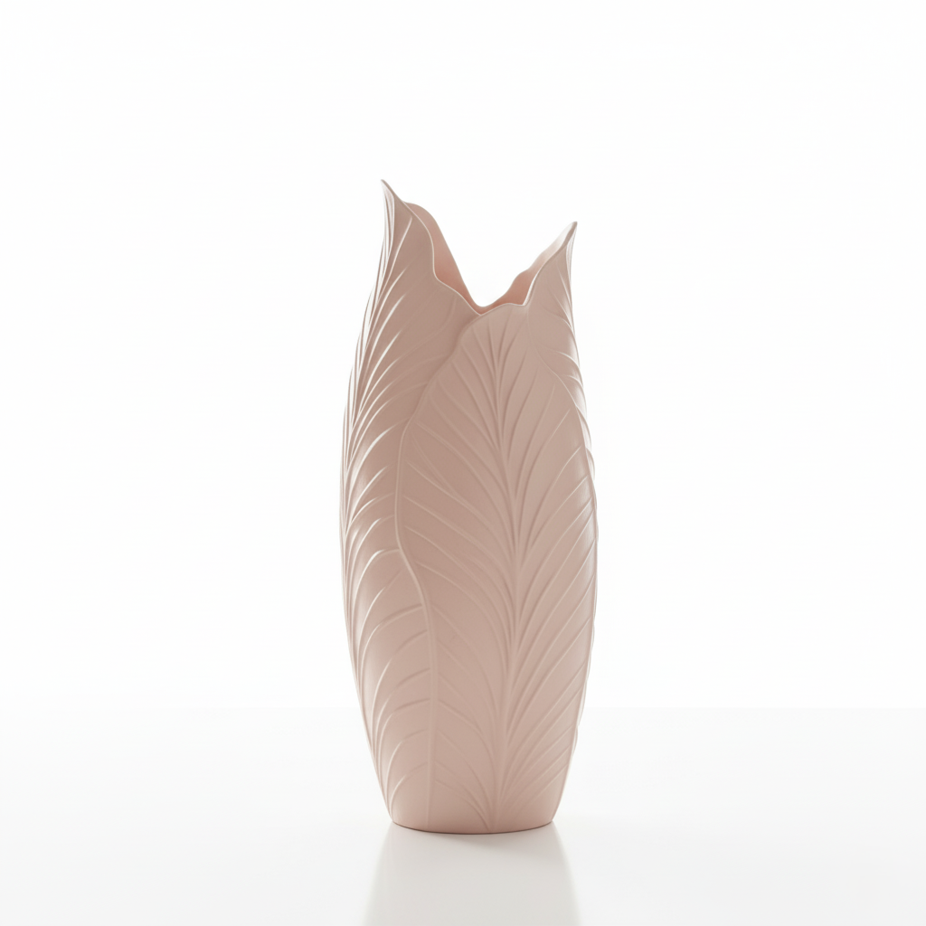 Sculpted Leaf Texture Vase