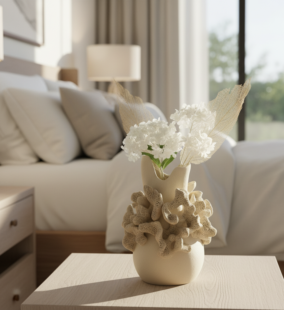 Coral Crest Ceramic Vase for Elegant Coastal Home Décor