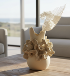 Coral Crest Ceramic Vase for Elegant Coastal Home Décor
