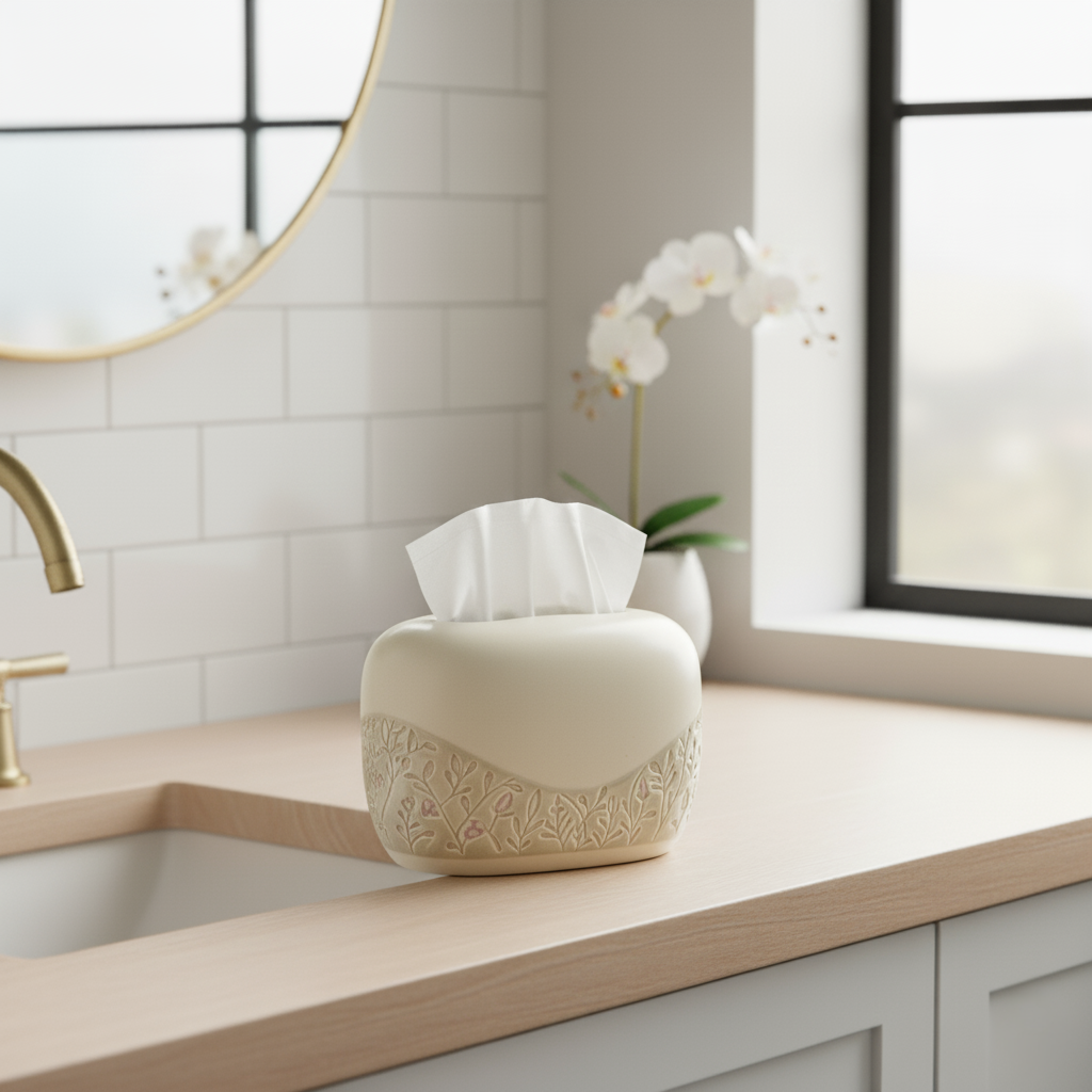 Elegant Ceramic Tissue Holder for Modern Home Décor