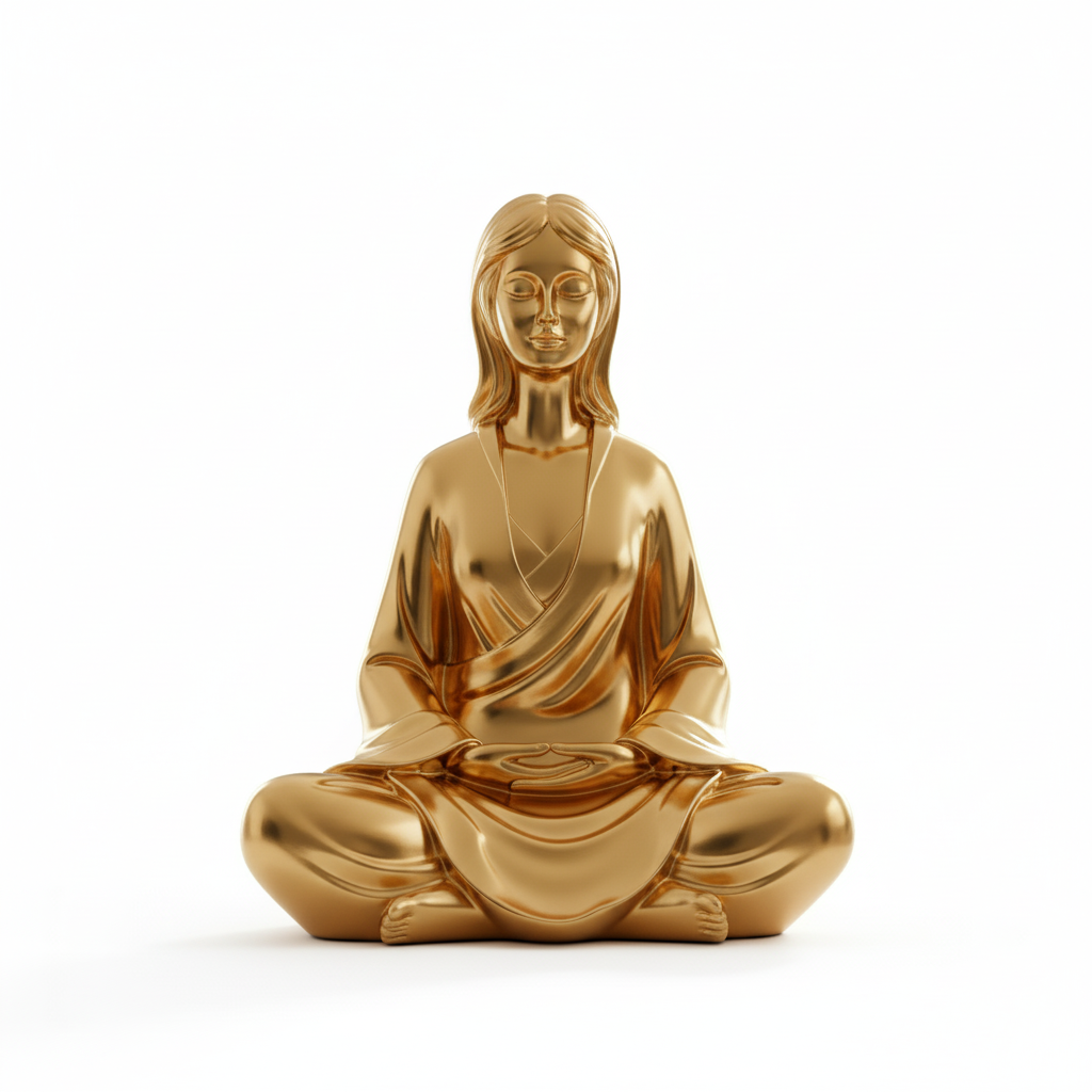 Elegant Meditating Woman Statue for Peaceful Home Décor
