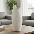 Sculpted Leaf Texture Vase