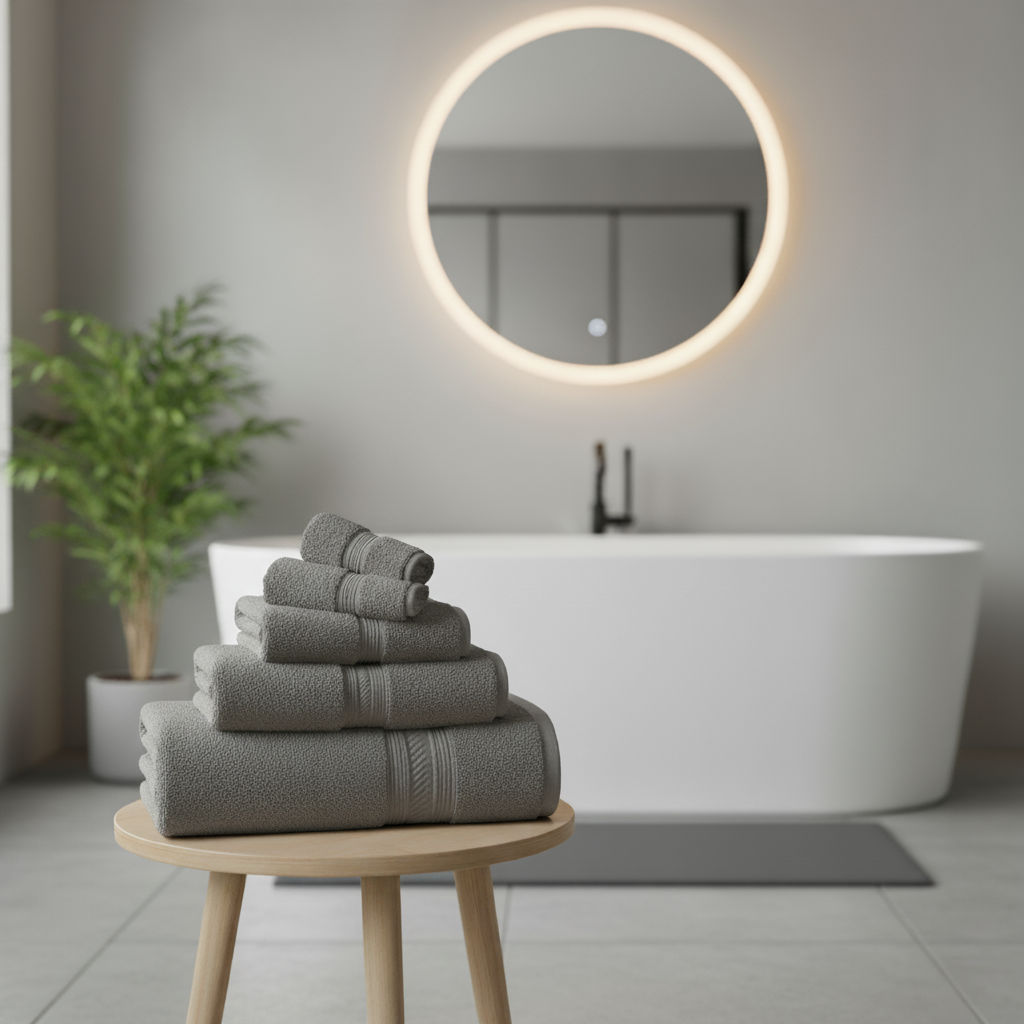 Supreme Cotton Towel Set 6pcs Soft Absorbent Luxury Bathroom Towels