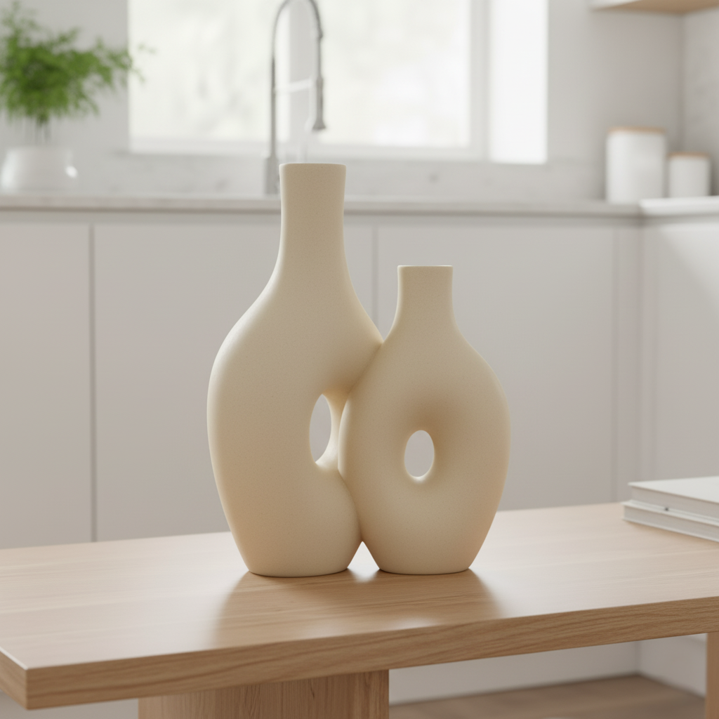 Unity Vase Duo Modern Abstract Ceramic Home Décor Accent